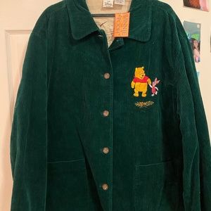 VINTAGE Emerald Green Authentic Disney Corduroy Jacket